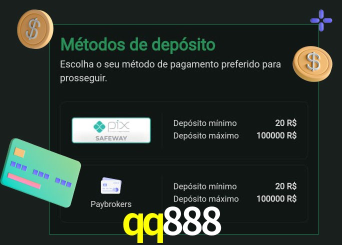O cassino qq888 oferece uma grande variedade de métodos de pagamento